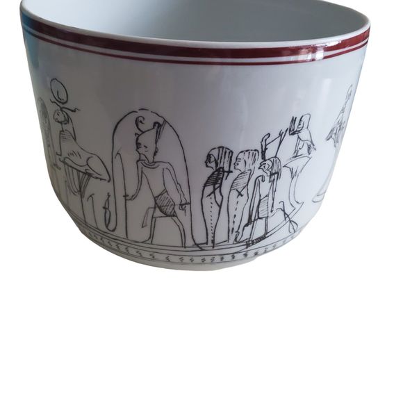 Block Vista Alegre Portugal Vintage Brooklyn Museum Egyptian Porcelain Bowl Vase - Picture 6 of 11